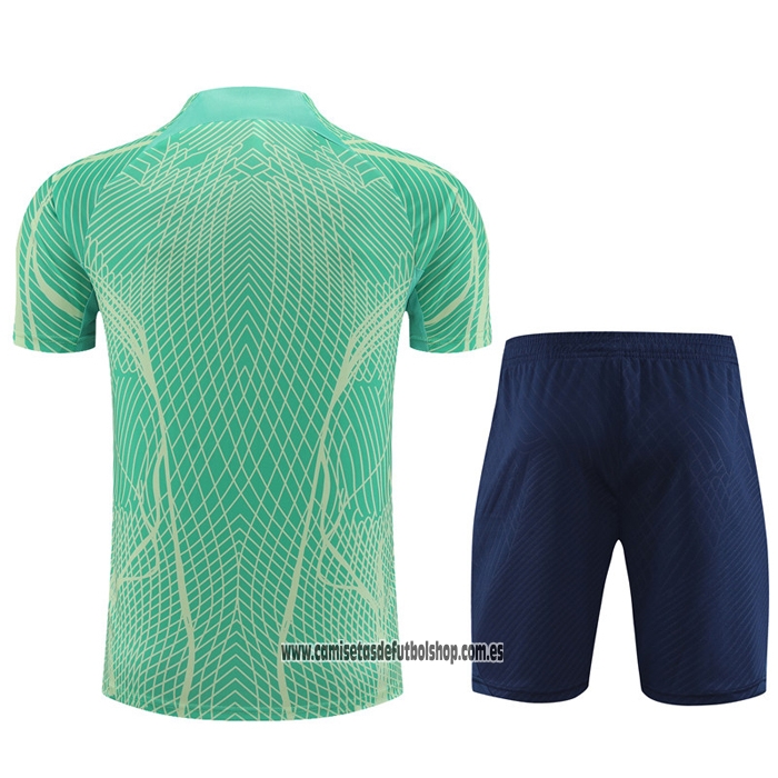 Chandal del Brasil 22-23 Manga Corta Verde - Pantalon Corto